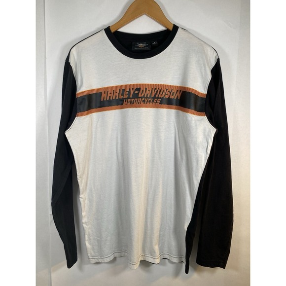 Harley-Davidson Other - Harley-Davidson Long Sleeve T-Shirt Men's Size Medium Black, White, Orange.